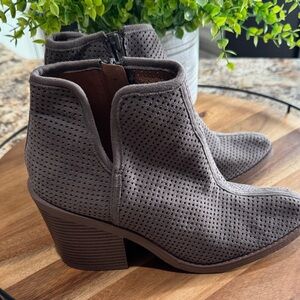 Coconuts Perforated Ankle Boots - Brown
